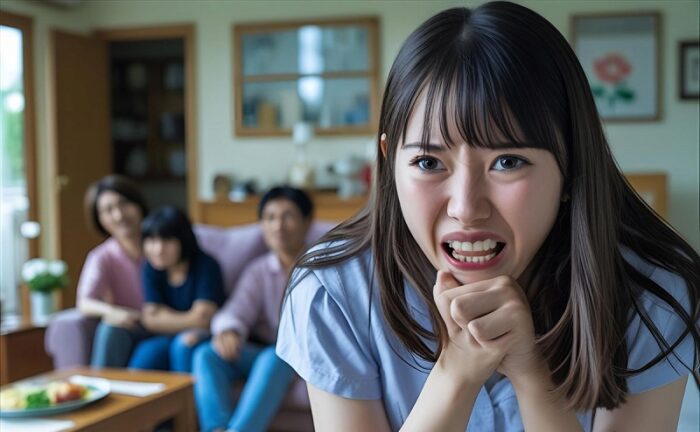 娘は家の中で毎日当たり散らしていた