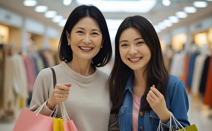 親子でショッピングもできます