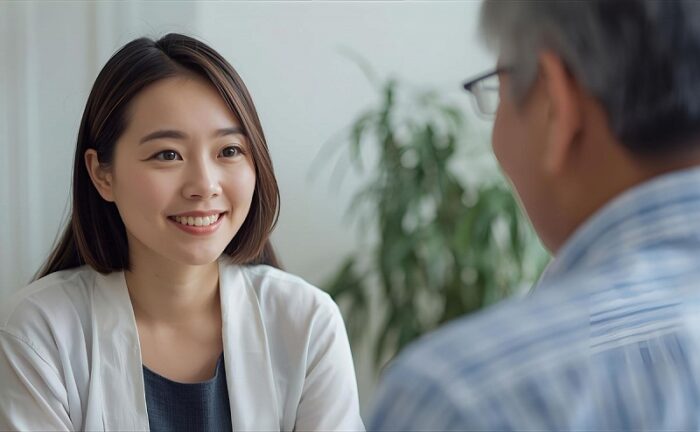 カウンセリングを受けている女性