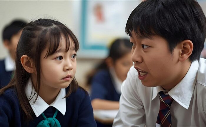 悪口を言う小学生男子