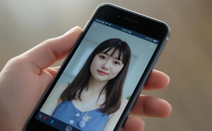 過去の女性の写真。
