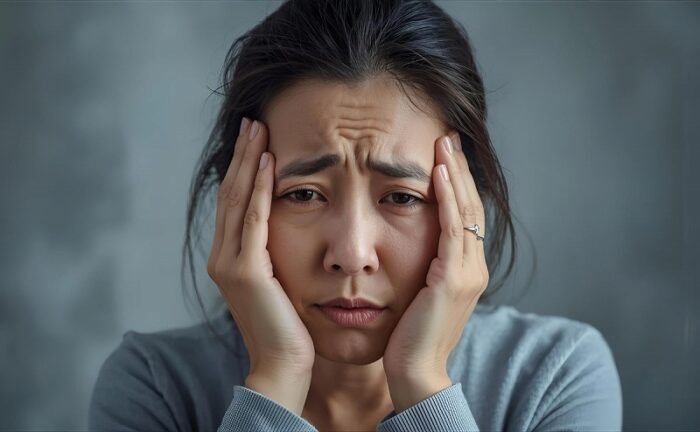 精神的なストレスを感じている女性