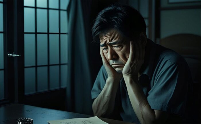 妻の不倫を知って悩む男性