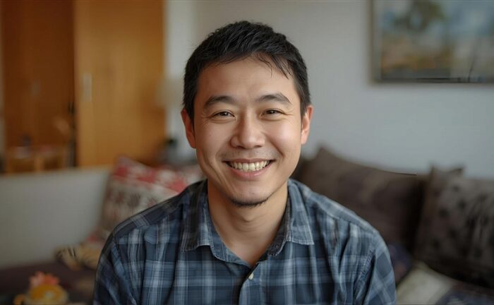 笑顔の男性