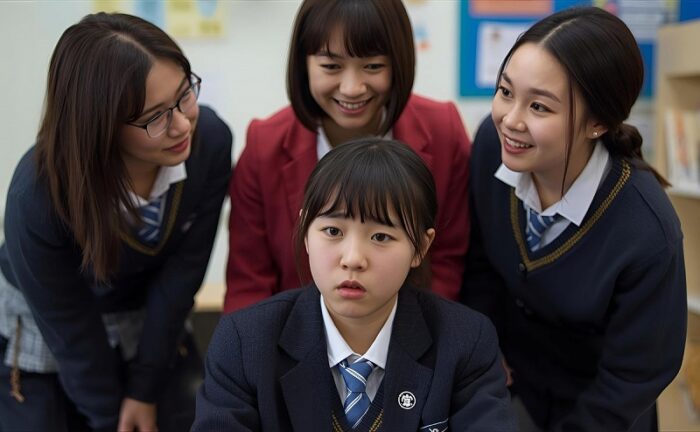 学校でいじめられている女性