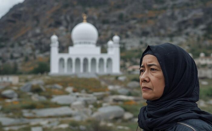 夫を亡くして呆然とする女性