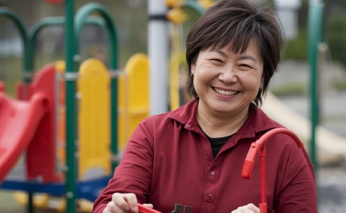 保育園で働く女性