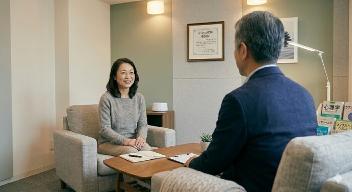 カウンセリングを受けている女性