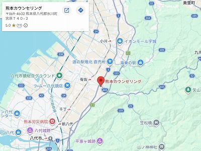 熊本カウンセリングの地図